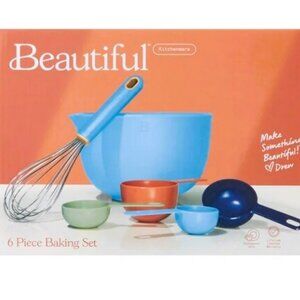 New: 6Pc Beautiful by Drew Kitchen Baking Set-Blue